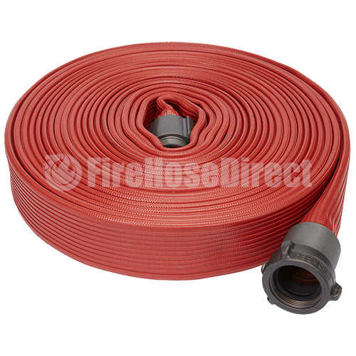 Red 1 1/2" x 50' Rubber Hose (Alum NH Couplings)