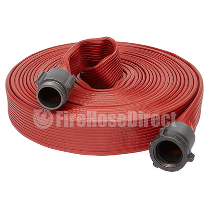 Red 1 1/2" x 50' Rubber Hose (Alum NH Couplings)