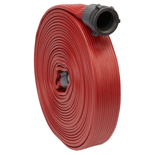 Red 1 1/2" x 50' Rubber Hose (Alum NPSH Couplings)