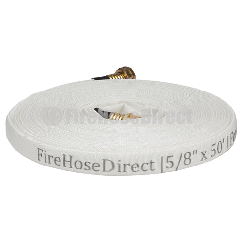 White 5/8" x 50' Forestry Hose