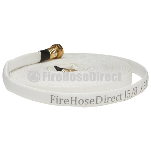 White 5/8" x 50' Forestry Hose