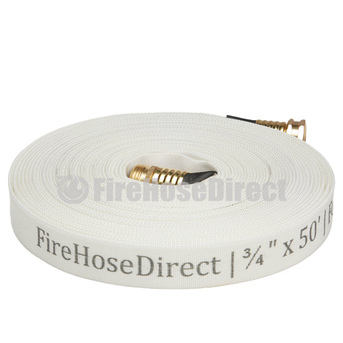 White 3/4" x 50' Forestry Hose