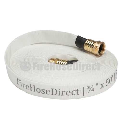 White 3/4" x 50' Forestry Hose