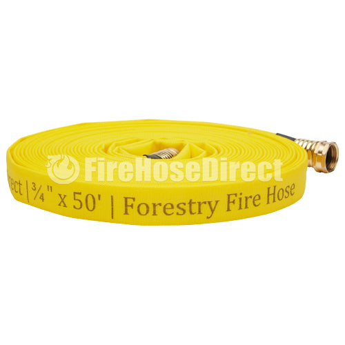 Yellow 3/4" x 50' Forestry Hose