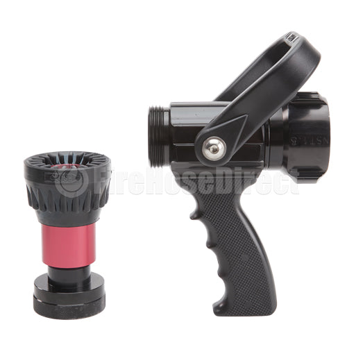 Industrial Aluminum 1 1/2" Pistol Grip Red Fire Nozzle (NPSH)