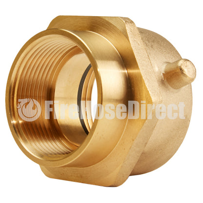 Brass 1 1/2" Swivel NH to 1 1/2" Rigid NPT Double Female