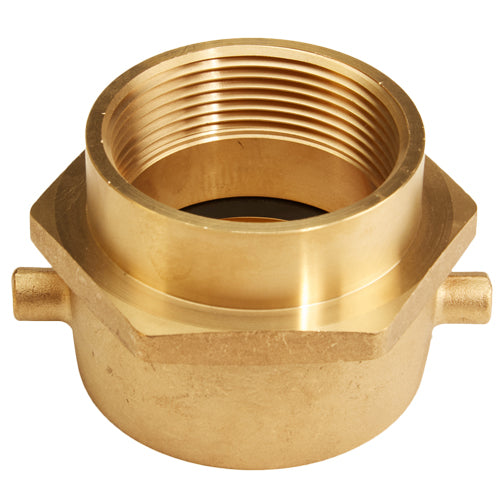 Brass 2 1/2" Swivel NH to 2 1/2" NPT Double Female