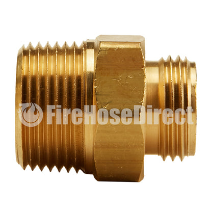 Brass 1" NPT to GHT Double Male (Hex)