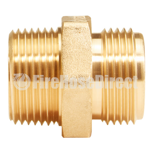 Brass 1" NPSH to 1" NPT Double Male (Hex)