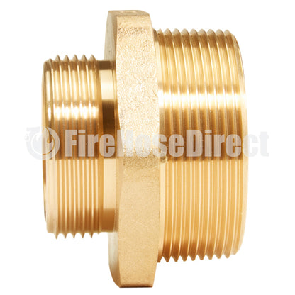 Brass 2" NPT to 1 1/2" NPSH Double Male (Hex)