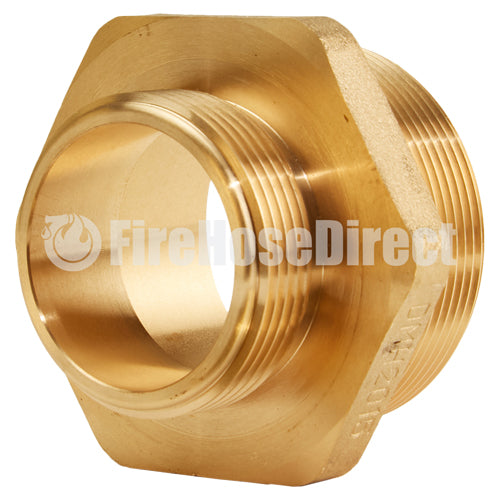 Brass 2" NPT to 1 1/2" NPSH Double Male (Hex)