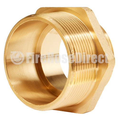 Brass 3" NPT to 2 1/2" NH Double Male (Hex)