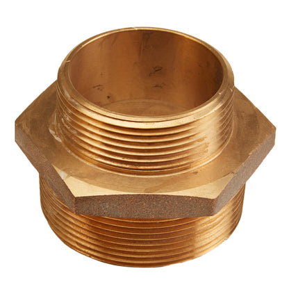 Brass 3" NPT to 2 1/2" NPT Double Male (Hex)