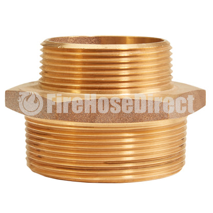 Brass 3" NPT to 2 1/2" NPT Double Male (Hex)