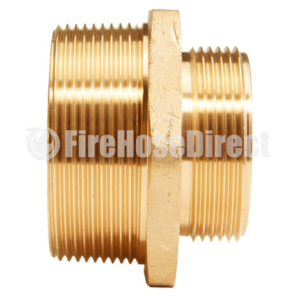 Brass 3" NPT to 2 1/2" NPSH Double Male (Hex)