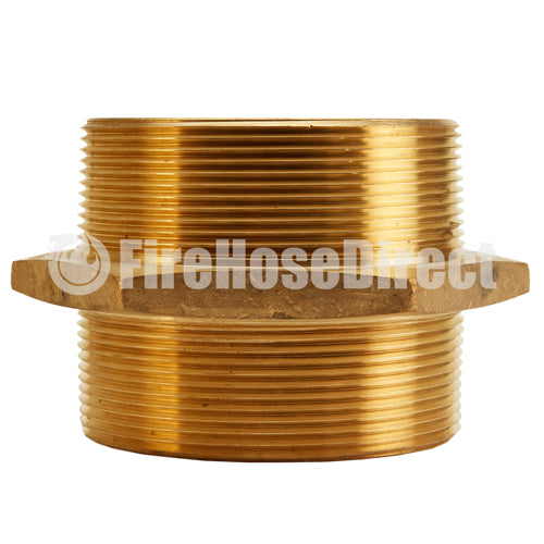 Brass 4" NPT to 4" NPT Double Male (Hex)