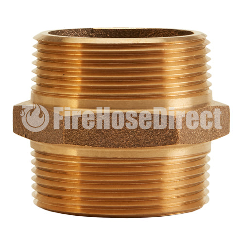 Brass 1 1/2" NPT to 1 1/2" NPT Double Male (Hex)