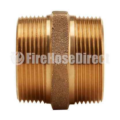 Brass 1 1/2" NPT to 1 1/2" NPT Double Male (Hex)