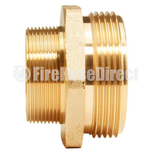 Brass 2 1/2" NH to 2" NPT Double Male (Hex)