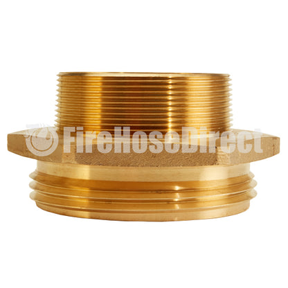 Brass 4 1/2" NH to 4" NPT Double Male (Hex)