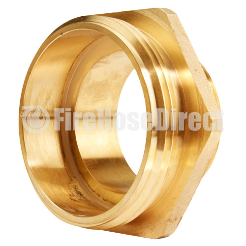 Brass 4 1/2" NH to 4" NPT Double Male (Hex)