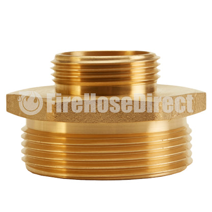 Brass 2 1/2" NH to 1 1/2" NH Double Male (Hex)