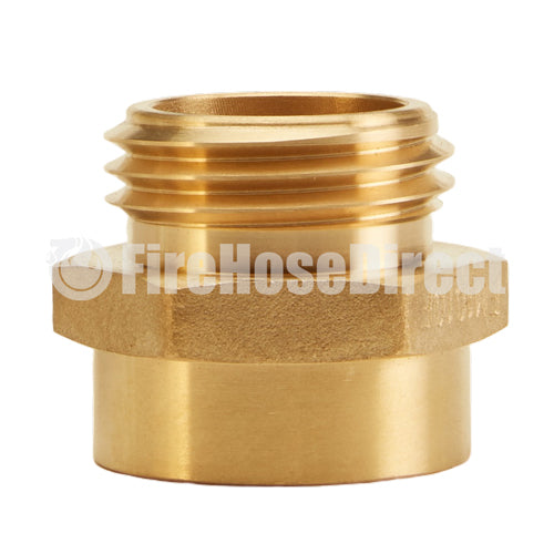 Brass 1" Female NPT to 1" Male NH (Hex)