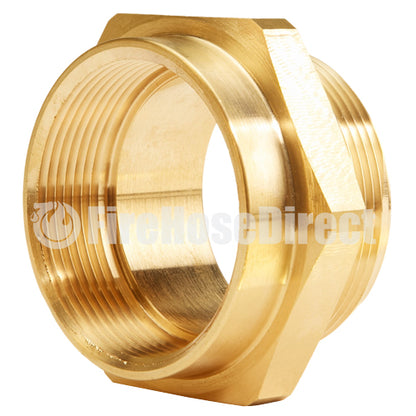 Brass 2" Female NPT to 2" Male NPSH (Hex)