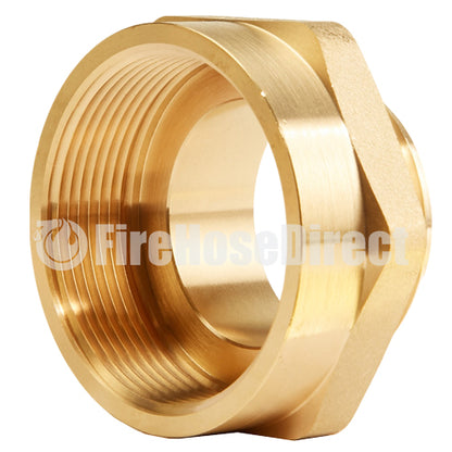 Brass 2" Female NPT to 1 1/2" Male NH (Hex)