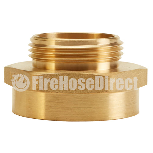 Brass 2" Female NPT to 1 1/2" Male NH (Hex)