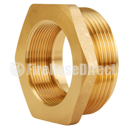 Brass 2" Female NPT to 2 1/2" Male NH (Hex)