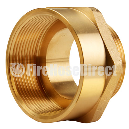 Brass 3" Female NPT to 2 1/2" Male NH (Hex)