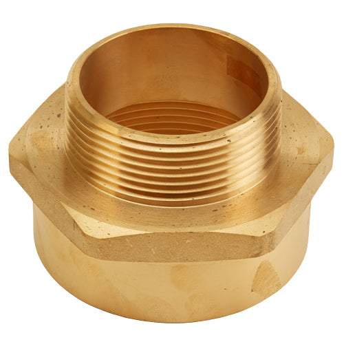 Brass 3" Female NPT to 2 1/2" Male NPT (Hex)