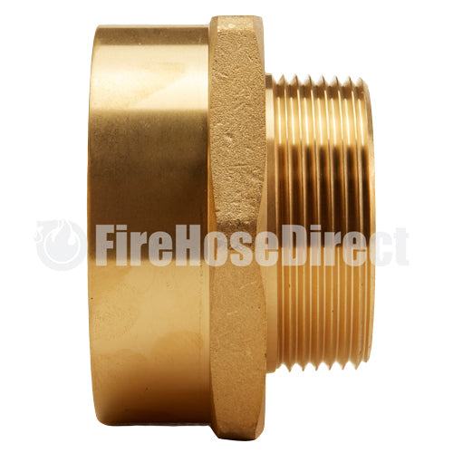 Brass 3" Female NPT to 2 1/2" Male NPT (Hex)