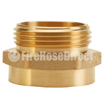 Brass 1 1/2" Female NPT to 1 1/2" Male NH / NST (Hex)