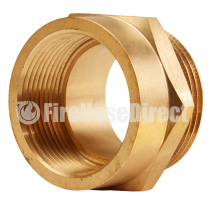 Brass 1 1/2" Female NPT to 1 1/2" Male NH / NST (Hex) - USA