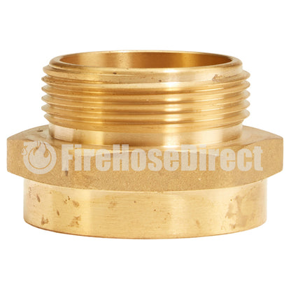 Brass 1 1/2" Female NPT to 1 1/2" Male NPSH (Hex)