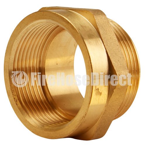 Brass 1 1/2" Female NPT to 1 1/2" Male NPSH (Hex)