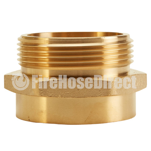 Brass 2 1/2" Female NPT to 2 1/2" Male NH (Hex)