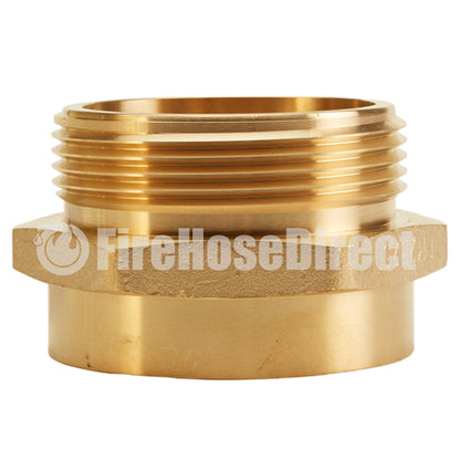 Brass 2 1/2" Female NPT to 2 1/2" Male NH (Hex)