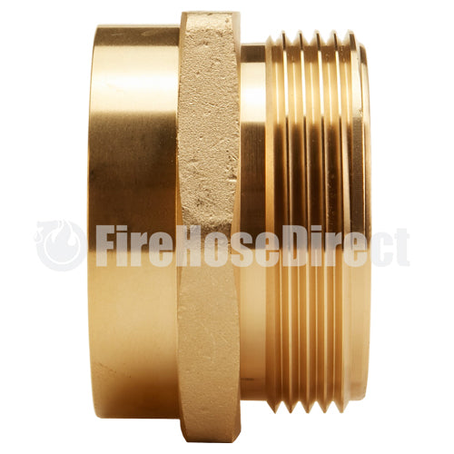 Brass 2 1/2" Female NPT to 2 1/2" Male NH (Hex)