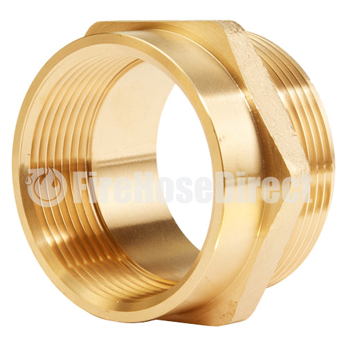 Brass 2 1/2" Female NPT to 2 1/2" Male NH (Hex)