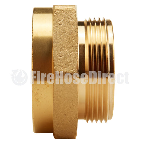 Brass 2 1/2" Female NYC to 2 1/2" Male NH (Hex)