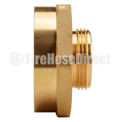 Brass 2 1/2" Female NH to 1 1/2" Male NH (Hex)