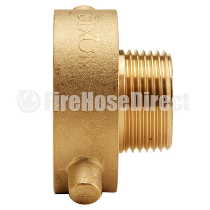 Brass 1 1/2" Female NH to 1" Male NPT (Pin Lug)