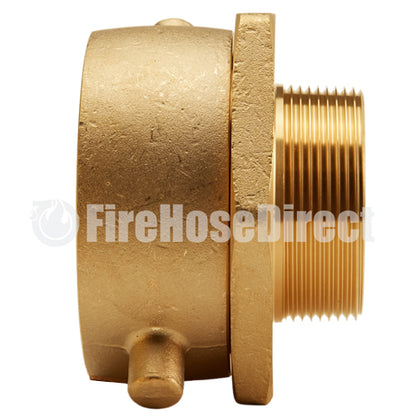 Brass 2 1/2" Swivel Female NH to 2" Male NPT (Pin Lug)