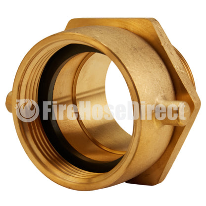 Brass 2 1/2" Swivel Female NH to 2 1/2" Male NPT (Pin Lug)