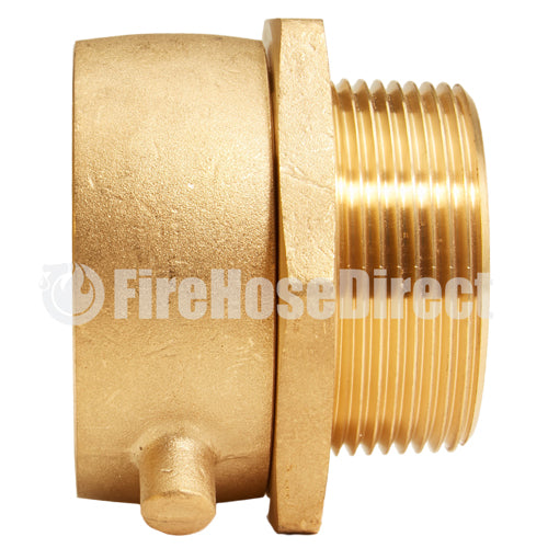 Brass 2 1/2" Swivel Female NH to 2 1/2" Male NPT (Pin Lug)