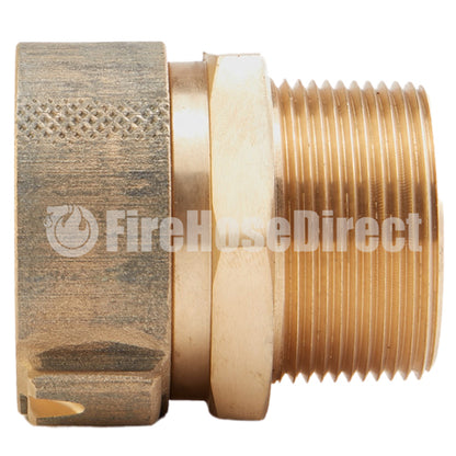 Brass 1 1/2" Swivel Female NH to 1 1/2" Male NPT (Rocker Lug) - USA