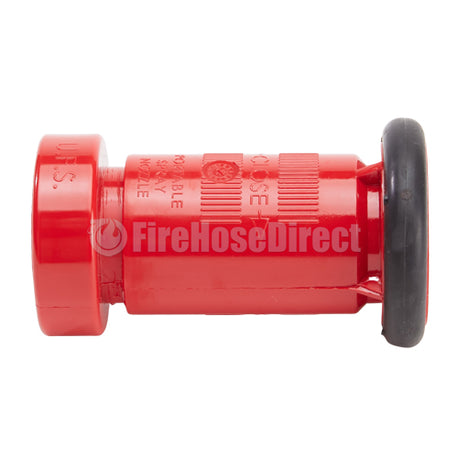 Fire Hose Nozzle 1-1/2 or 2-1/2 Mid-Range Selectable Gallonage Nozzle  (95-125-24-150-200 GPM)